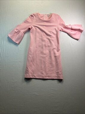 Tyler Boe Pink Textured Bell-Sleeve Shift Dress